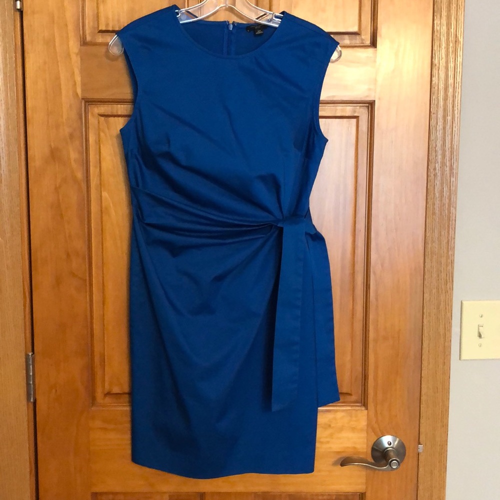Ann Taylor Cobalt Blue Sleeveless Dress Size 4 Petite